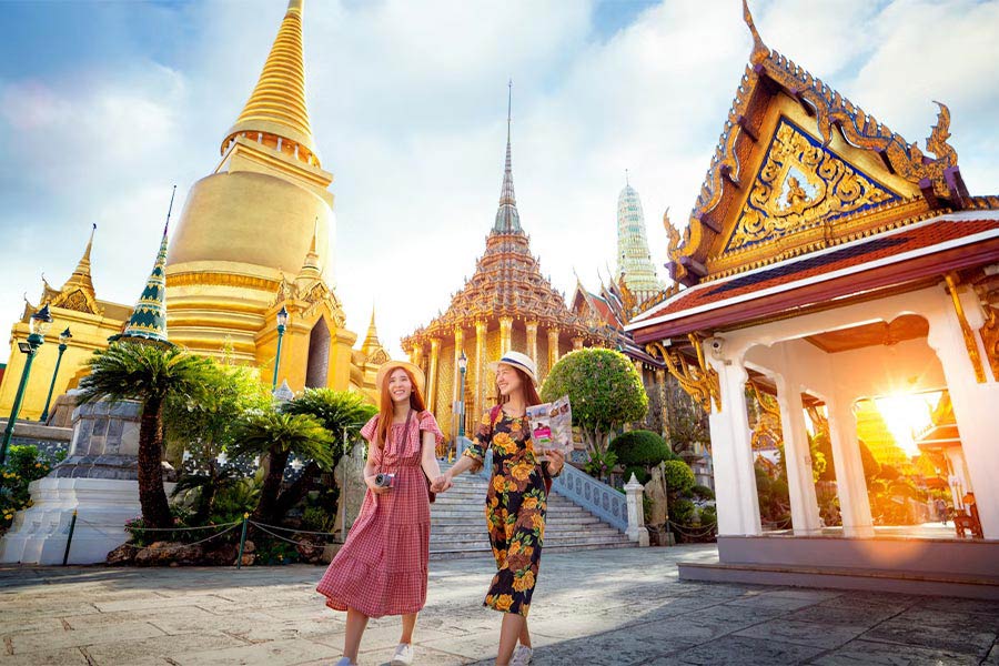 Western tourists experience the diverse offerings of Thailand