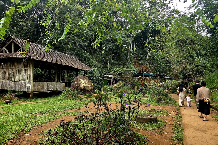 Pa Sy Waterfall is wrapped in a blanket of deep green jungle