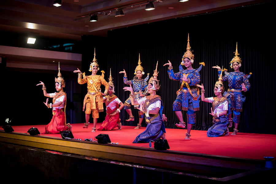A traditional Apsara dance show