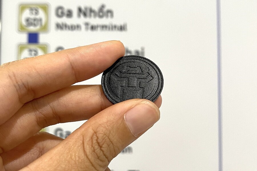 Hanoi symbol decorated on a token ticket. Source: Pham Trang