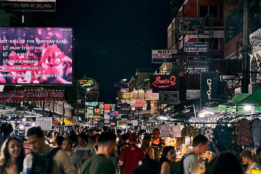 Khaosan Road is perfect for budget travellers