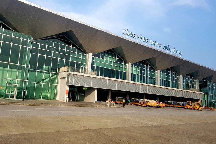 Vinh International Airport runway access area. Photo: Kenh14