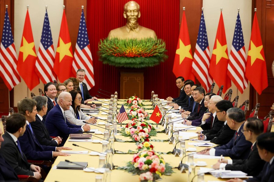 Vietnam and the United States have elevated their diplomatic relations to the highest level. Photo: Chinhphu