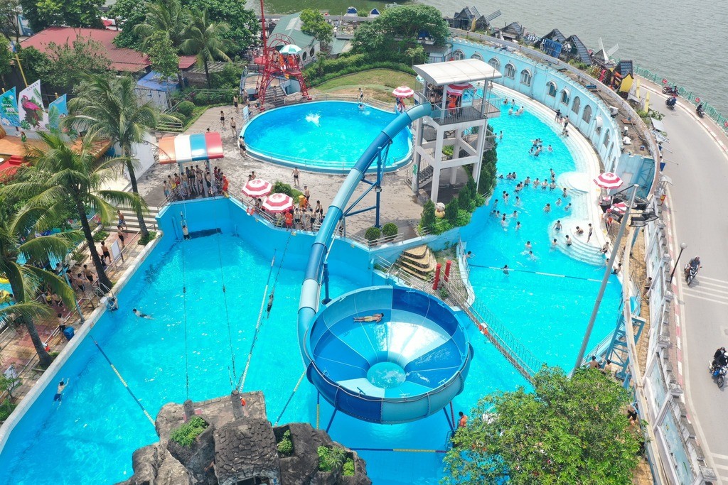 A corner of the waterpark from above. Source: MIA.vn