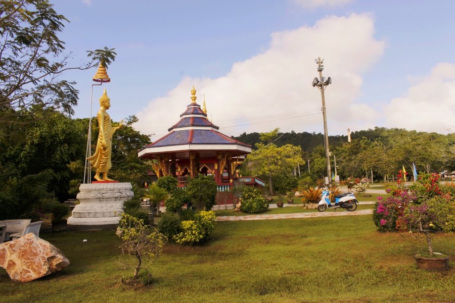 green scenery temple relaxing