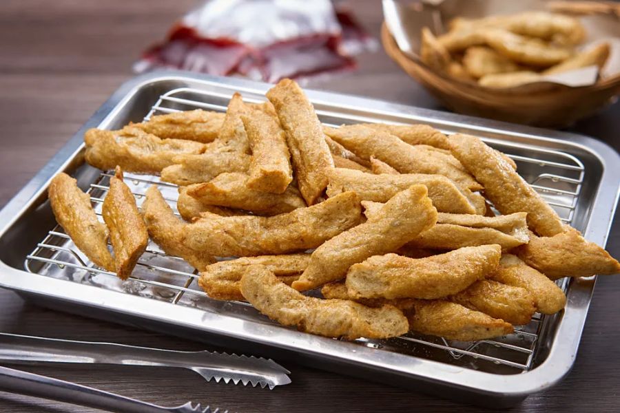 Keropok Lekor fried fish cakes.