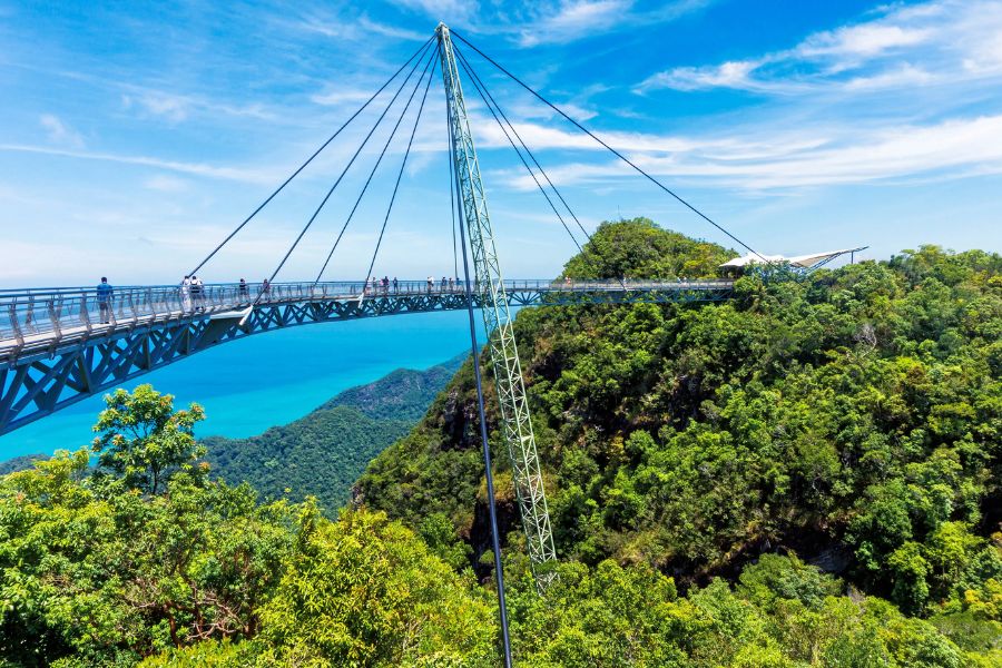 The Langkawi Sky Bridge is a must-see highlight of any beach vacation - a thrilling walk above the jungle with breathtaking mountain and sea views.