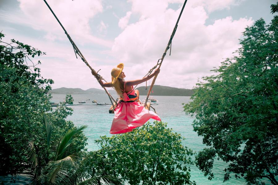 The most iconic swing at Banana Beach