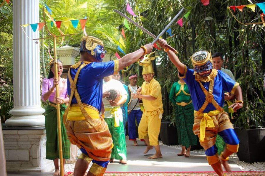 The Trot Dance is performed in Cambodian New Year 