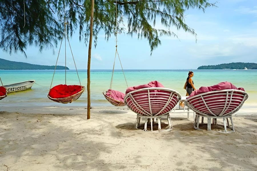 Koh Rong Samloem boasts crystal-clear waters