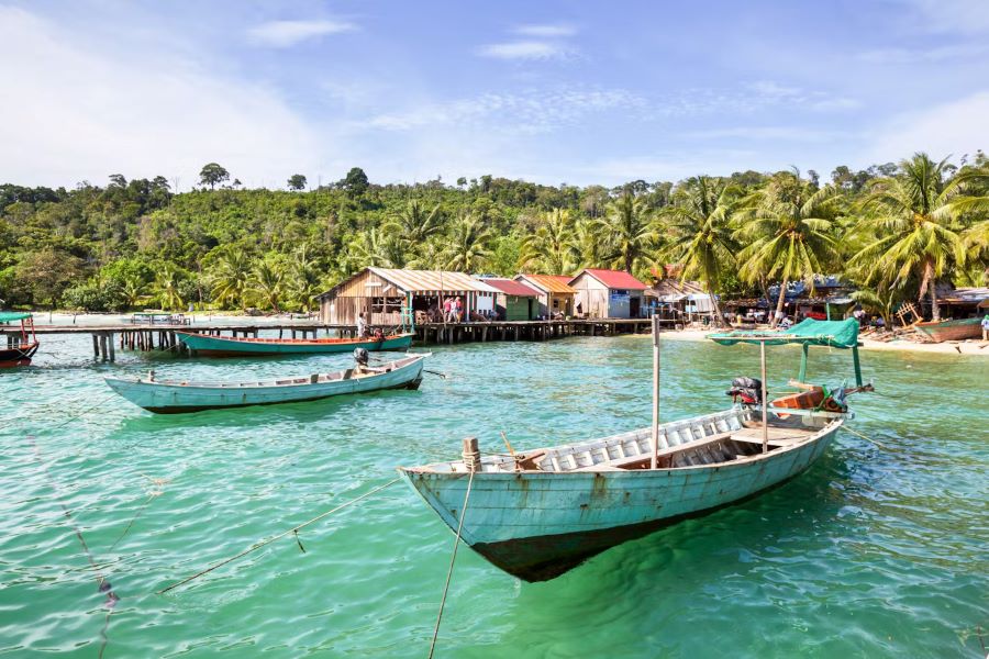 The weather in Cambodia is pleasant in the early months of the year