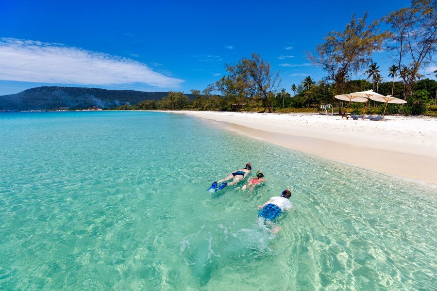 Koh Rong is famous for its crystal-clear beaches