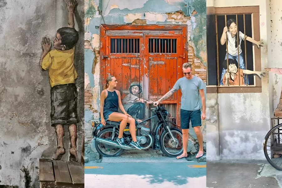 Check-in with the unique George Town Street Art masterpieces