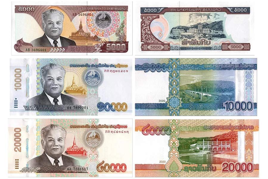 Laos currency: Denominations