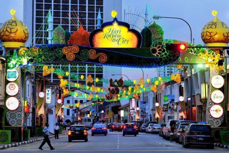 The streets are beautifully decorated after Hari Raya Aidilfitri month 