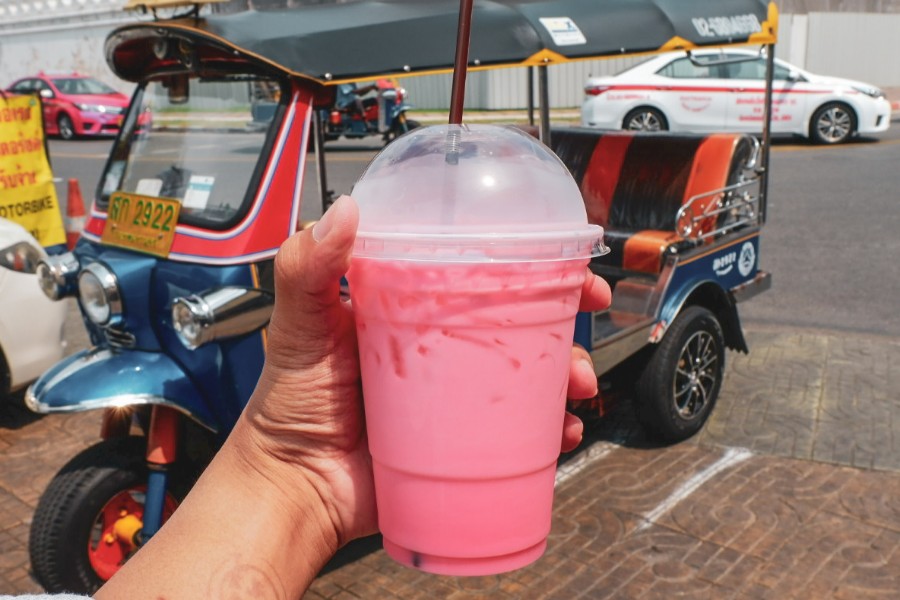 Thai Pink Milk - a street Thai drink