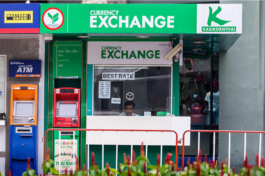 Thailand's currency: Exchange currency booths