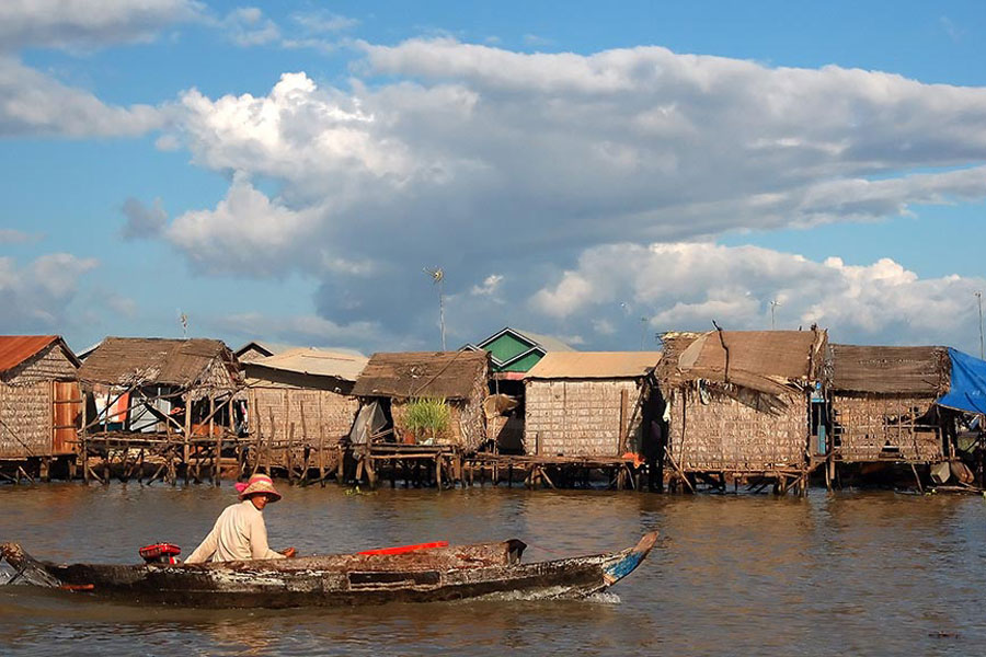 Floating villages in Tonle Sap Lake