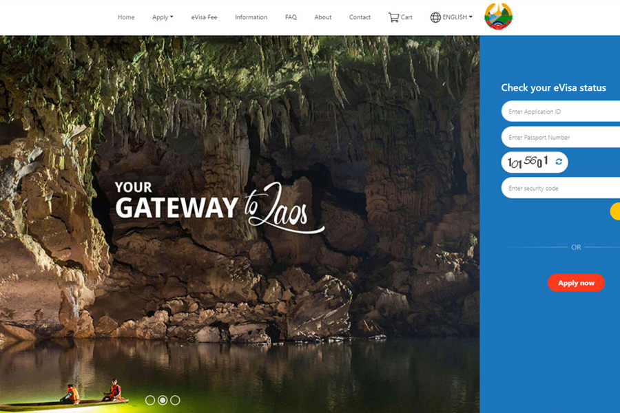Travel documents: Laos eVisa website