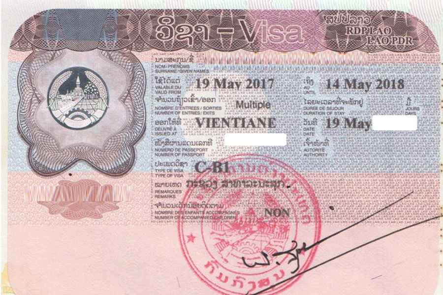 Travel documents: Laos visa