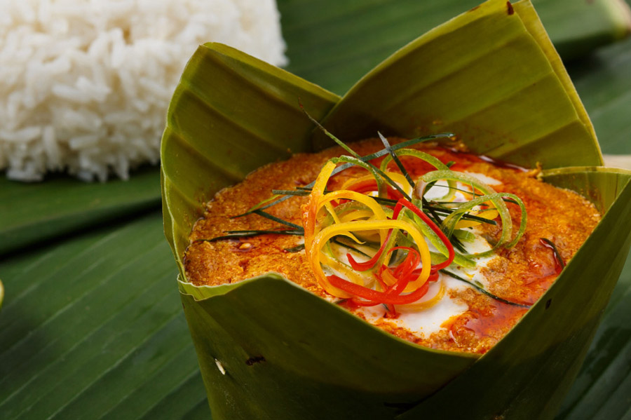 Amok is a traditional Cambodian dish renowned for its distinctive flavors and cultural significance