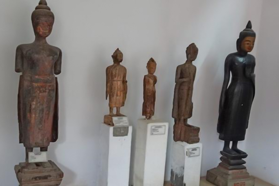 Buddha exhibits in Battambang Provincial Museum