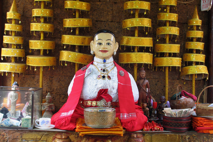 Preah Chau’s shrine inside Wat Phnom @MiR