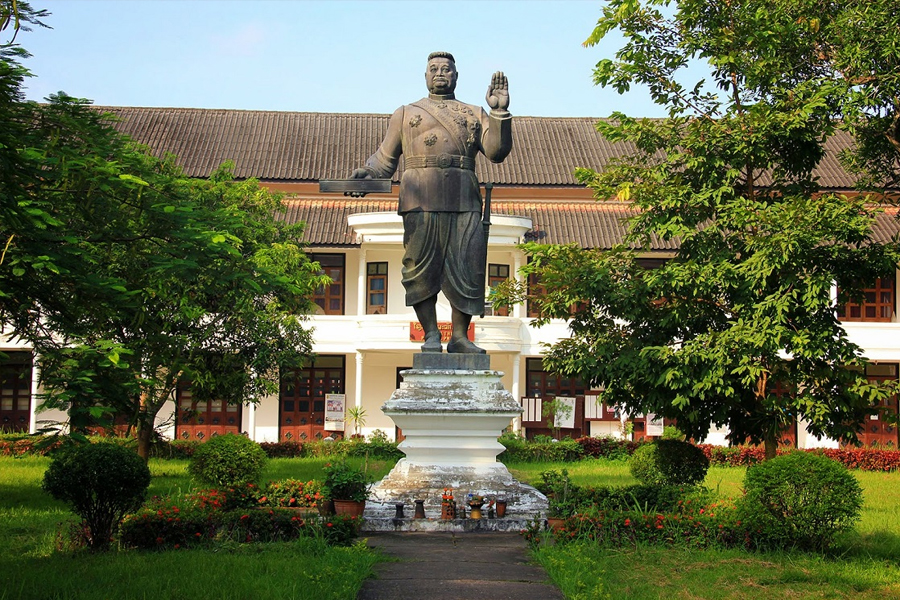 Statue of King Sisavang Vong in the Royal Palace Museum Complex