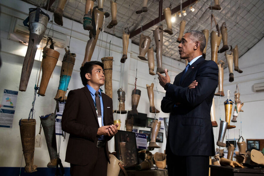 President Obama visiting the COPE Visitor Center