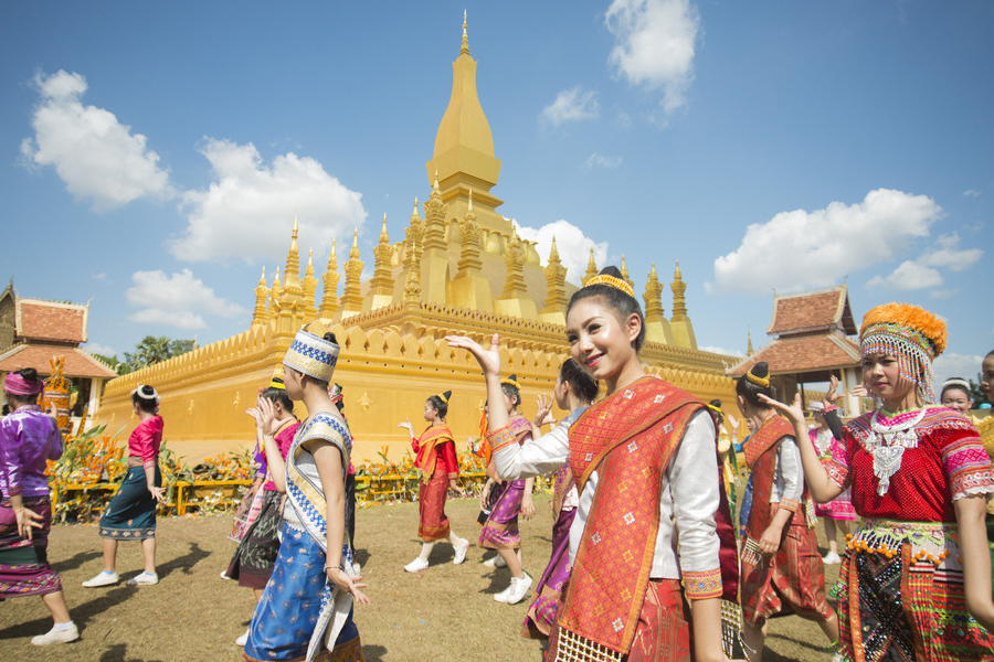 Boun That Luang Festival, one of the most important Buddhist ceremonies