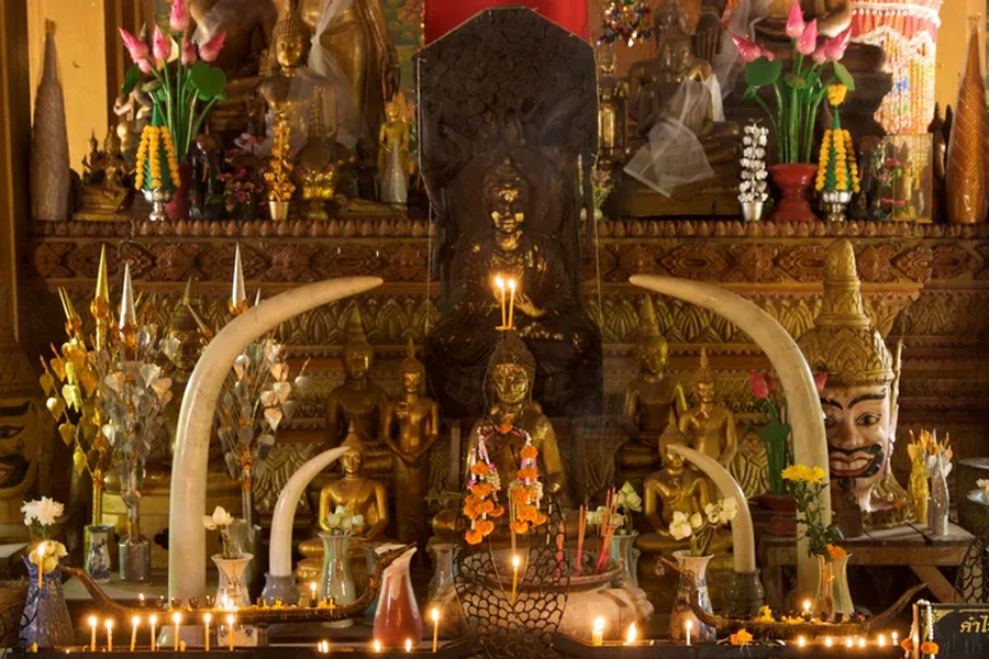 Inside of Wat Si Muang