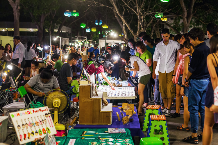 Cicada Market operates on weekends, typically from Friday to Sunday evenings