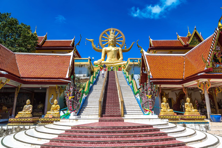 The Big Buddha is a symbol of Koh Samui and an important religious site for Buddhists