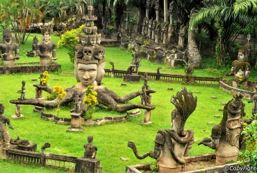 Vientiane - Buddha Park -  Flight to Luang Prabang (B)