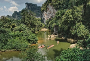 Bamboo Raft down Klong Sok River Half Day (B) join in group